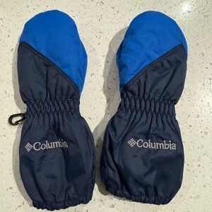 Columbia Toddler Blue and Black Mittens Chippewa Long Mittens